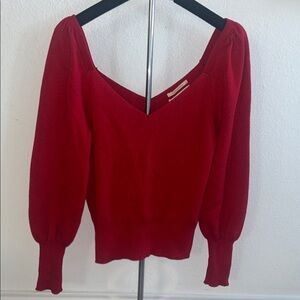 Anthropologie Sweetheart Puff-Sleeved Sweater